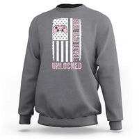 Girl Dad Level Unlocked Sweatshirt Funny New Dad