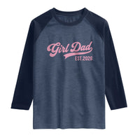 Soon to Be Daddy of Baby Girl 2026 Raglan Shirt Promoted to Daddy New Dad
