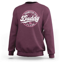Promoted To Daddy It's A Girl Sweatshirt Funny Pregnancy Reveal