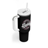 Promoted To Daddy It's A Girl Tumbler With Handle Funny Pregnancy Reveal