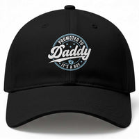 Promoted To Daddy It's A Boy Baseball Cap Funny Pregnancy Reveal