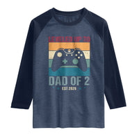 Dad Level Unlocked Raglan Shirt Funny New Dad Gaming Father's Day Gift