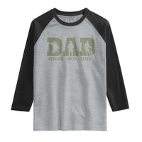 Dad Veteran Myth Legend Dad Military Father Gift Raglan Shirt