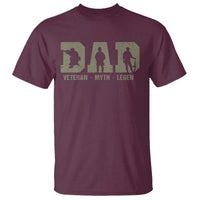 Dad Veteran Myth Legend Dad Military Father Gift T Shirt