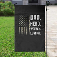 Dad Hero Veteran Legend Camouflage Father's Day Garden Flag