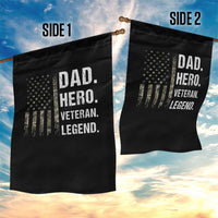 Dad Hero Veteran Legend Camouflage Father's Day Garden Flag