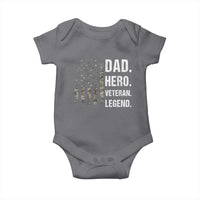 Dad Hero Veteran Legend Camouflage Father's Day Baby Onesie