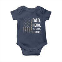 Dad Hero Veteran Legend Camouflage Father's Day Baby Onesie