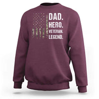Dad Hero Veteran Legend Camouflage Father's Day Sweatshirt