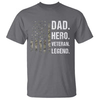 Dad Hero Veteran Legend Camouflage Father's Day T Shirt