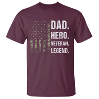 Dad Hero Veteran Legend Camouflage Father's Day T Shirt