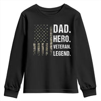 Dad Hero Veteran Legend Camouflage Father's Day Youth Sweatshirt