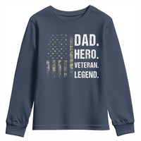 Dad Hero Veteran Legend Camouflage Father's Day Youth Sweatshirt
