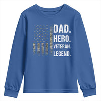 Dad Hero Veteran Legend Camouflage Father's Day Youth Sweatshirt