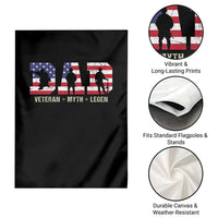 Veteran Dad The Myth Legend Garden Flag Cool Father's Day Military Gifts 4th of July
