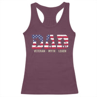 Veteran Dad The Myth Legend Racerback Tank Top Cool Father's Day Military Gifts 4th of July