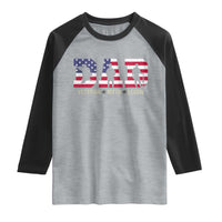 Veteran Dad The Myth Legend Raglan Shirt Cool Father's Day Military Gifts 4th of July
