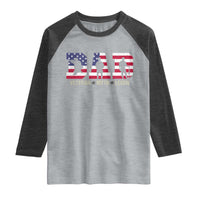 Veteran Dad The Myth Legend Raglan Shirt Cool Father's Day Military Gifts 4th of July