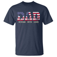 Veteran Dad The Myth Legend T Shirt Cool Father's Day Military Gifts 4th of July