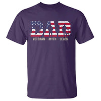 Veteran Dad The Myth Legend T Shirt Cool Father's Day Military Gifts 4th of July