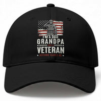 I'm A Dad Grandpa and Veteran Nothing Scares Me Baseball Cap Funny Veteran Dad Grandpa Humor