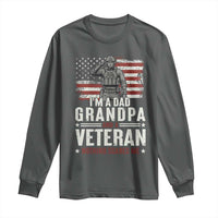 I'm A Dad Grandpa and Veteran Nothing Scares Me Long Sleeve Shirt Funny Veteran Dad Grandpa Humor