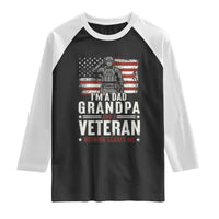 I'm A Dad Grandpa and Veteran Nothing Scares Me Raglan Shirt Funny Veteran Dad Grandpa Humor