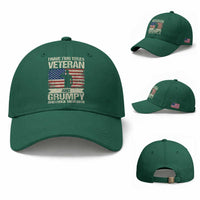 I Have Two Titles Veteran and Grumpy Baseball Cap Funny Veteran Dad Grandpa Humor