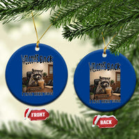 Funny Raccoon School Principal Ceramic Ornament Welcom Back To School