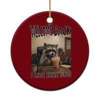Funny Raccoon School Principal Ceramic Ornament Welcom Back To School