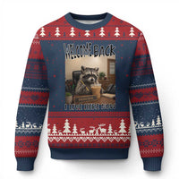Funny Raccoon School Principal Ugly Christmas Sweater Welcom Back To School