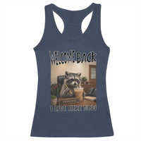 Funny Raccoon School Principal Racerback Tank Top Welcom Back To School
