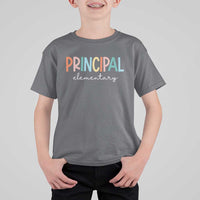Boho Retro Vintage Elementary Principal Back to School T Shirt For Kid