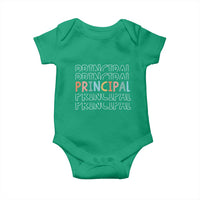 Boho Retro Vintage Principal Back to School Baby Onesie