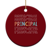 Boho Retro Vintage Principal Back to School Ceramic Ornament