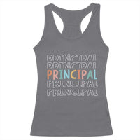 Boho Retro Vintage Principal Back to School Racerback Tank Top