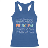 Boho Retro Vintage Principal Back to School Racerback Tank Top