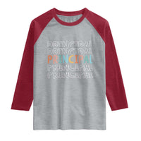Boho Retro Vintage Principal Back to School Raglan Shirt