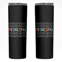Boho Retro Vintage Principal Back to School Skinny Tumbler