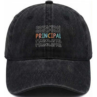 Boho Retro Vintage Principal Back to School Washed Cotton Baseball Cap