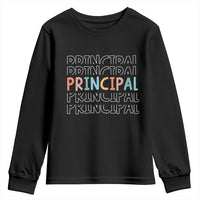 Boho Retro Vintage Principal Back to School Youth Sweatshirt