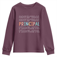 Boho Retro Vintage Principal Back to School Youth Sweatshirt