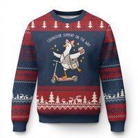 Counselor Support On The Way Ugly Christmas Sweater Silly Goose School Counselor