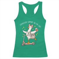Counselor Support On The Way Racerback Tank Top Silly Goose School Counselor
