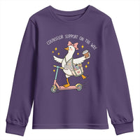 Counselor Support On The Way Youth Sweatshirt Silly Goose School Counselor