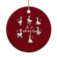 Silly Goose It is Okay to Mental Health Ceramic Ornament Counselor Special Education