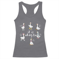 Silly Goose It is Okay to Mental Health Racerback Tank Top Counselor Special Education