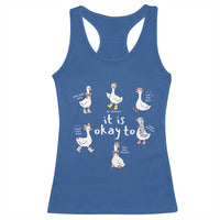 Silly Goose It is Okay to Mental Health Racerback Tank Top Counselor Special Education