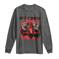 Racing Car Checkered Flag Long Sleeve Shirt Pit Crew Race Car - Wonder Print Shop