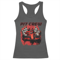 Racing Car Checkered Flag Racerback Tank Top Pit Crew Race Car - Wonder Print Shop